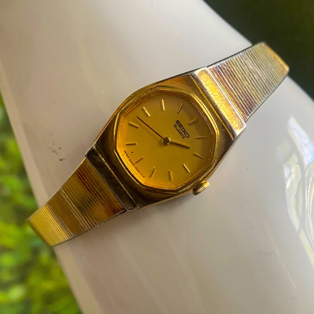 Seiko Gold Watch with Gold Dial